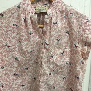 Vintage Levi Strauss Women's Patterned Blouse